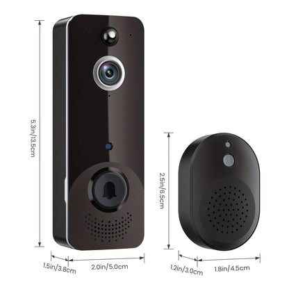 Wireless Smart Doorbell Camera HD Image AI Detection Instant Alerts