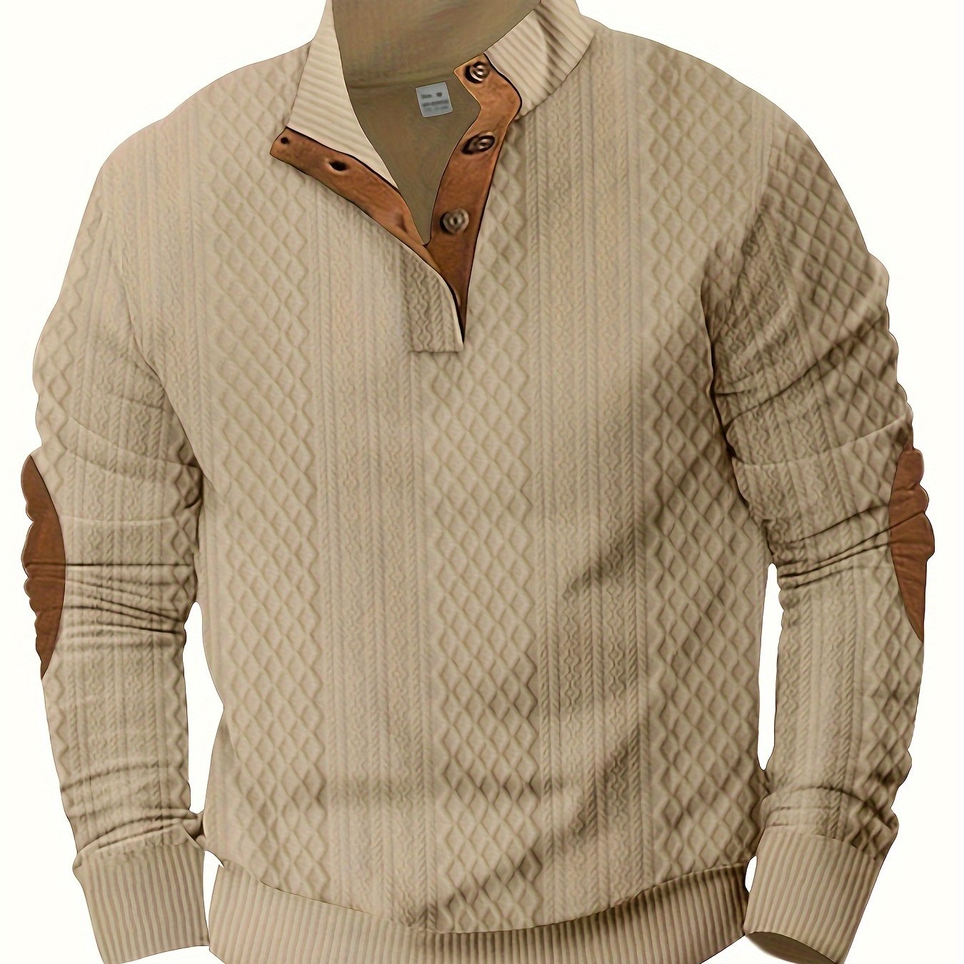 Color Block Men's Knitted Shirt Stylish Spring Fall Wardrobe Essential