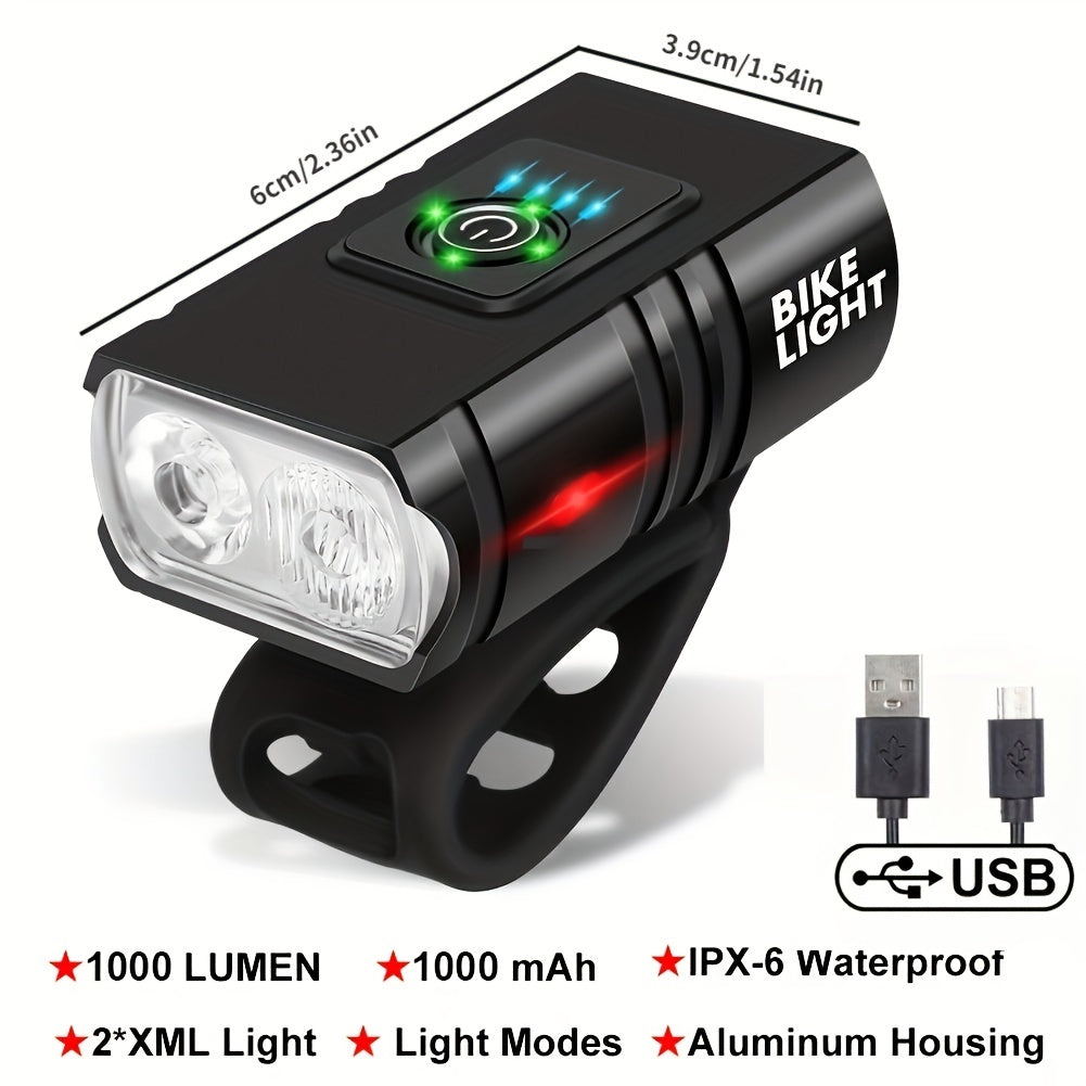 Light Up Your Night Rides With 1000LM USB Rechargeable Bike Light