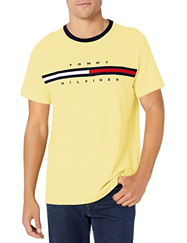 Tommy Hilfiger Men's Short Sleeve Signature Stripe Graphic T-shirt