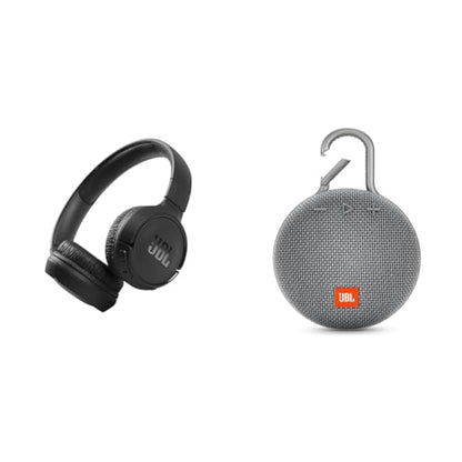 JBL Tune 510BT - Bluetooth headphones with up to 40 hours battery, microphone for call, foldable and comfortable, Android and iOs compatible (Black)