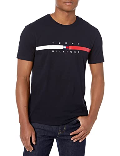 Tommy Hilfiger Men's Short Sleeve Signature Stripe Graphic T-shirt