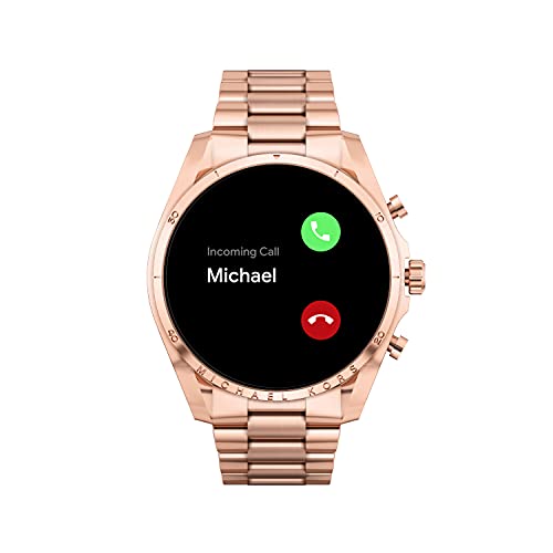 Michael Kors Men's or Women's Gen 6 44mm Touchscreen Smart Watch with Alexa Built-In, Fitness Tracker, Sleep Tracker, GPS, Music Control, Smartphone Notifications (Model: MKT5134V)