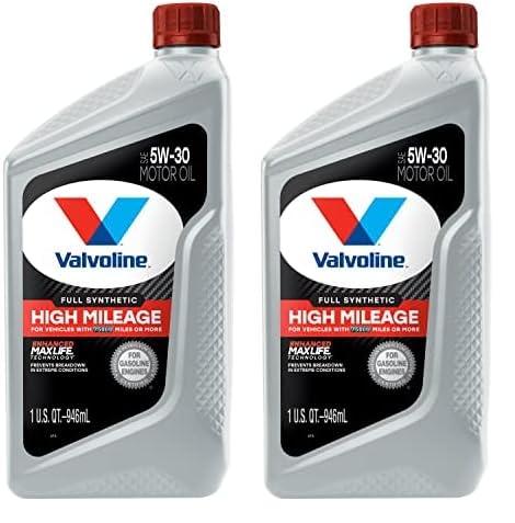 Valvoline High Mileage with MaxLife Technology SAE 5W-30 Synthetic Blend Motor Oil 5 QT