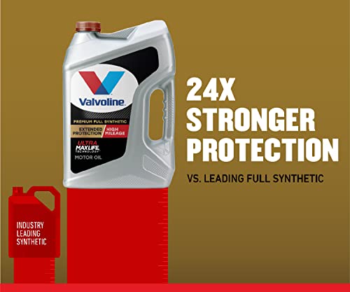 Valvoline High Mileage with MaxLife Technology SAE 5W-30 Synthetic Blend Motor Oil 5 QT