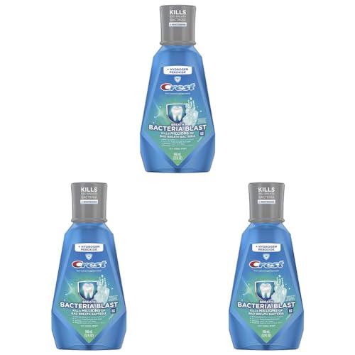 Crest Pro-Health Advanced Mouthwash, Alcohol Free, Multi-Protection, Fresh Mint, 1 L (33.8 fl oz), Pack of 2, Crest Mouthwash, Mouthwash Alcohol Free, Flouride Mouthwash