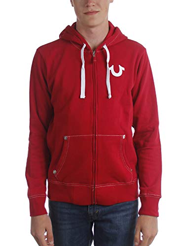 True Religion Men's Buddha Logo Zip Hoodie Sweatshirt