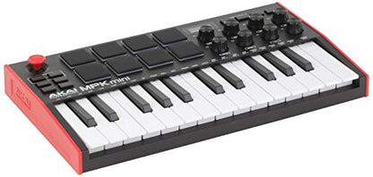 AKAI Professional MPK Mini MK3 - 25 Key USB MIDI Keyboard Controller With 8 Backlit Drum Pads, 8 Knobs and Music Production Software Included, White