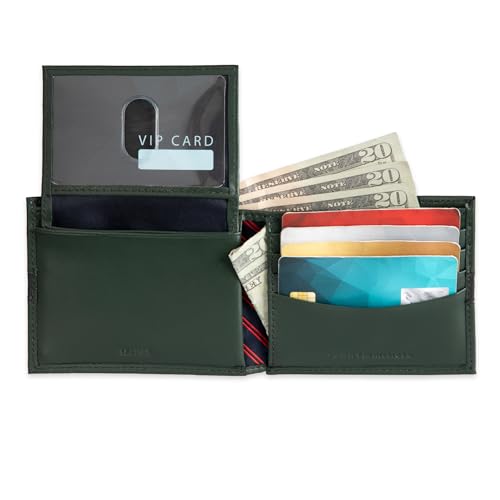 Tommy Hilfiger Men's Classic Bifold Wallet with ID Window and Multiple Card Slots