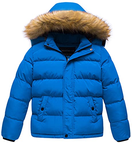 CREATMO US Boy's Water Resistant Winter Coats Warm Fleece Lined Outwear Windbreaker Ski Jacket