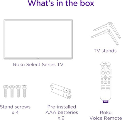 Roku Smart TV – 40-Inch Select Series 1080p Full HD Roku TV with Roku Voice Remote, Bright Picture, Customizable Home Screen – Live Local News, Sports, Gaming