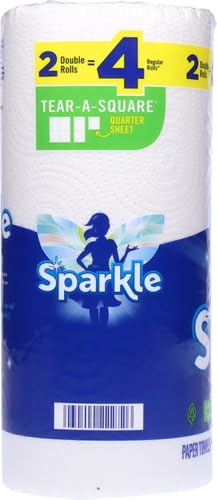 Sparkle Pick-A-Size Paper Towels, 6 Double Rolls = 12 Regular Rolls, Everyday Value Paper Towel With Full And Half Sheets