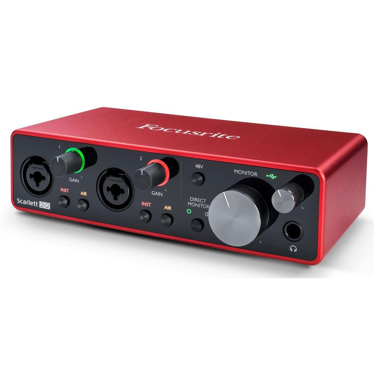 Focusrite Scarlett Solo Studio 4th Gen USB Audio Interface Bundle for the Songwriter, Guitarist or Vocalist with Condenser Microphone and Headphones for Recording, Songwriting, and Podcasting