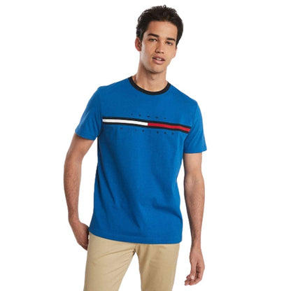 Tommy Hilfiger Men's Short Sleeve Signature Stripe Graphic T-shirt