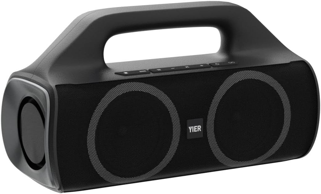 Portable Bluetooth Speakers, 80W Peak Wireless Outdoor Speaker with Subwoofer, Deep Bass, IP67 Waterproof, 100dB Loud Party Speakers for Camping, Beach, Garage