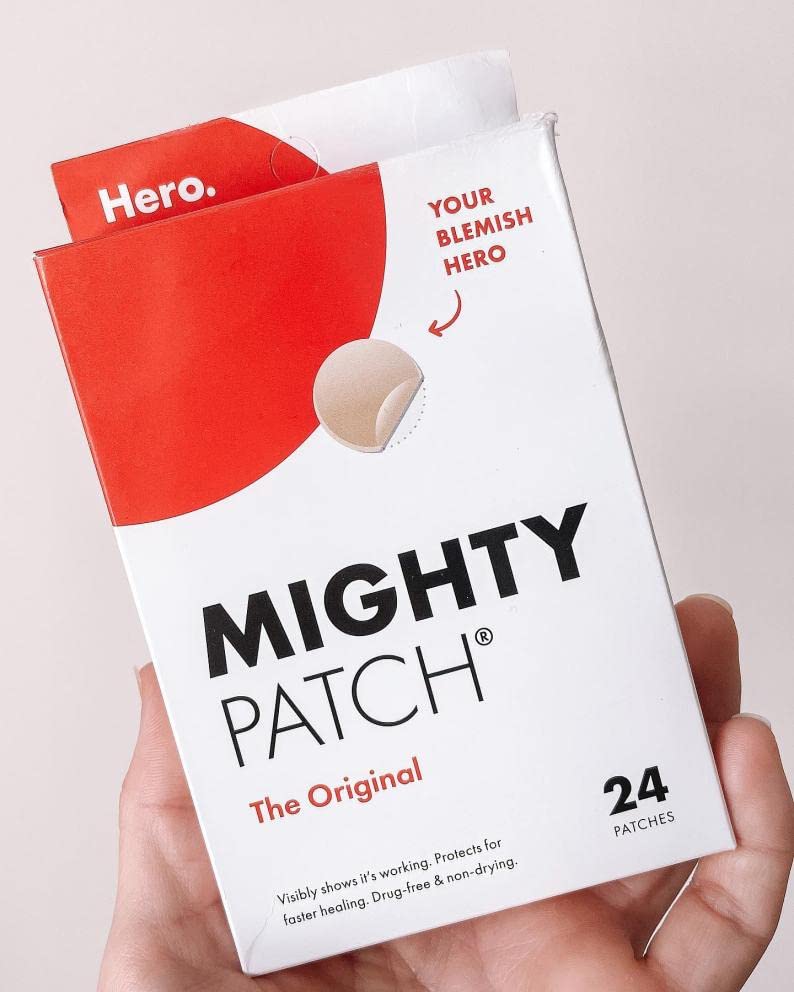 Mighty Patch™ Original patch from Hero Cosmetics - Hydrocolloid Acne Pimple Patch for Covering Zits and Blemishes in Face and Skin, Vegan-friendly and Not Tested on Animals (36 Count)