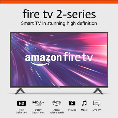 Amazon Fire TV 32" 2-Series (newest model), HD smart TV with Fire TV Alexa Voice Remote, stream live TV without cable