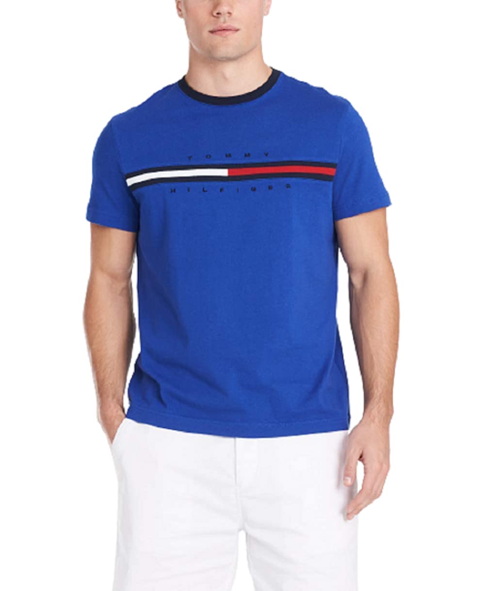 Tommy Hilfiger Men's Short Sleeve Signature Stripe Graphic T-shirt