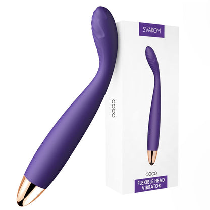 SVAKOM COCO G Spot Vibrator - 8 Seconds to Climax Finger Shaped Waterproof Vibes for Women - 5*5 Vibrations Clit Nipple Personal Massagers - Adult Female Sex Toys