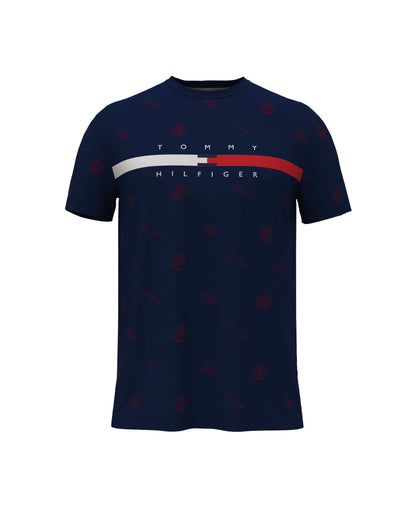 Tommy Hilfiger Men's Short Sleeve Signature Stripe Graphic T-shirt