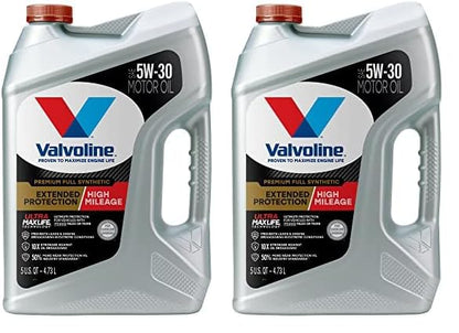 Valvoline High Mileage with MaxLife Technology SAE 5W-30 Synthetic Blend Motor Oil 5 QT