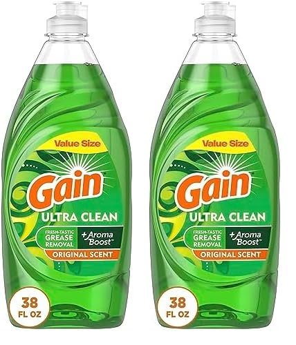 Gain Ultra Dishwashing Liquid Dish Soap, Original Scent, 38 fl oz