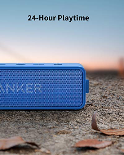 Anker Soundcore 2 Portable Bluetooth Speaker with IPX7 Waterproof, 24-Hour Playtime, Wireless Stereo Pairing, 12W Stereo Sound, Bluetooth 5, Bassup, Electronics for Home, Shower, Outdoors, Travel