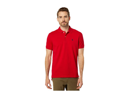 U.S. Polo Assn. Men's Classic Polo Shirt, Two-Button Closure Pique Polo Shirt, Summer Fashion Golf Shirt