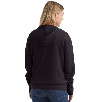 Hanes Women’s Slub Knit Full-Zip Hoodie, Textured Cotton Zip-Up T-Shirt Hoodie for Women