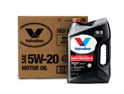 Valvoline High Mileage with MaxLife Technology SAE 5W-30 Synthetic Blend Motor Oil 5 QT