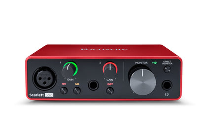 Focusrite Scarlett Solo Studio 4th Gen USB Audio Interface Bundle for the Songwriter, Guitarist or Vocalist with Condenser Microphone and Headphones for Recording, Songwriting, and Podcasting