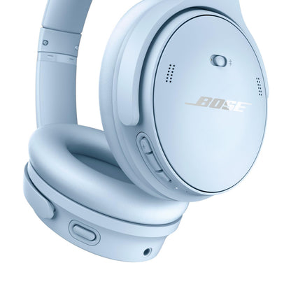 Bose QuietComfort Bluetooth Headphones, Wireless Headphones with Active Over Ear Noise Cancelling and Mic, Deep Bass, Up to 24 Hours of Playtime, Sandstone