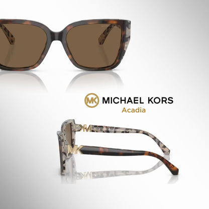 Michael Kors Acadia MK2199 Rectangle Sunglasses for Women + BUNDLE With Designer iWear Complimentary Eyewear Kit