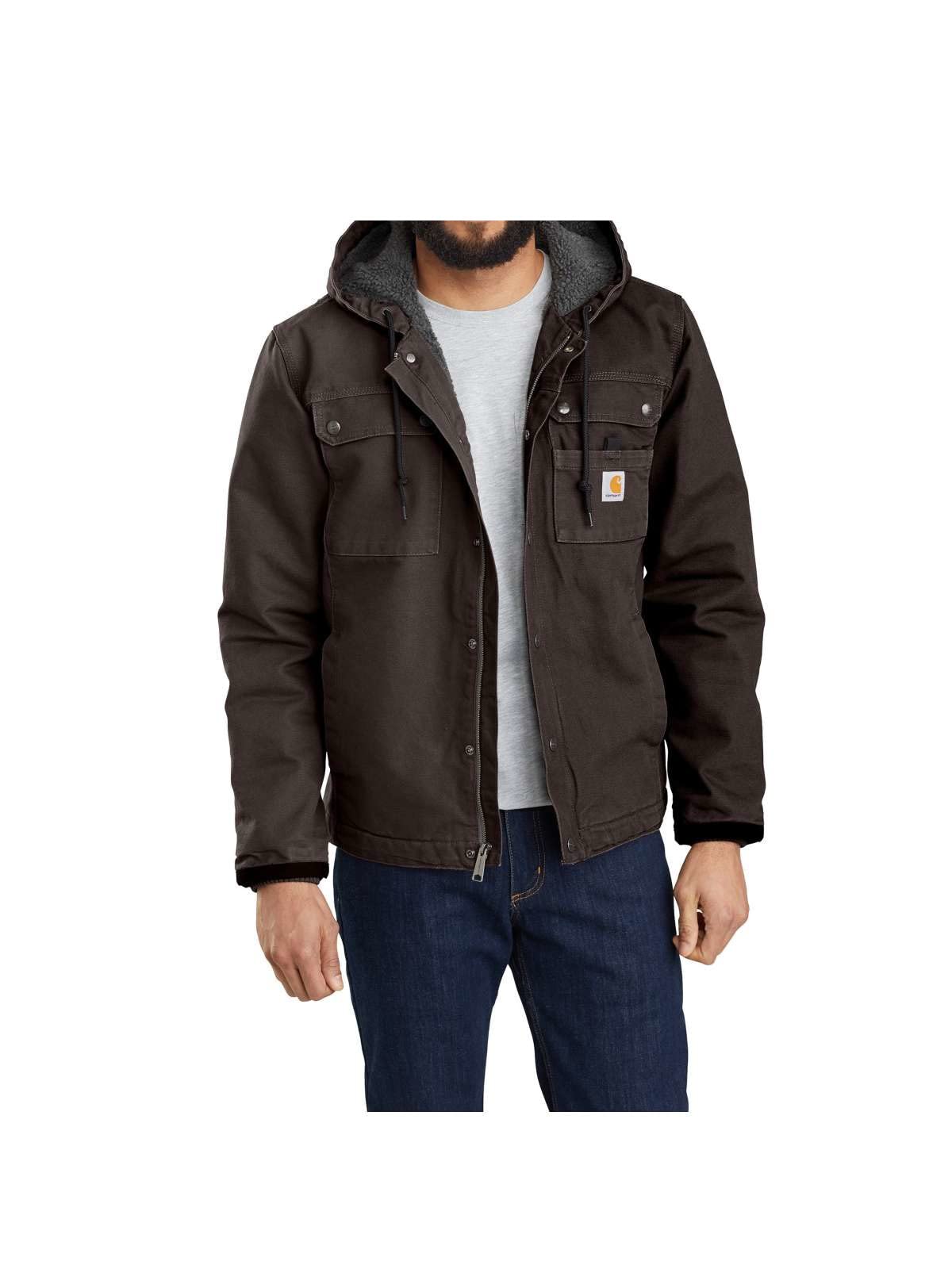 Carhartt Men's Relaxed Fit Washed Duck Sherpa-Lined Utility Jacket