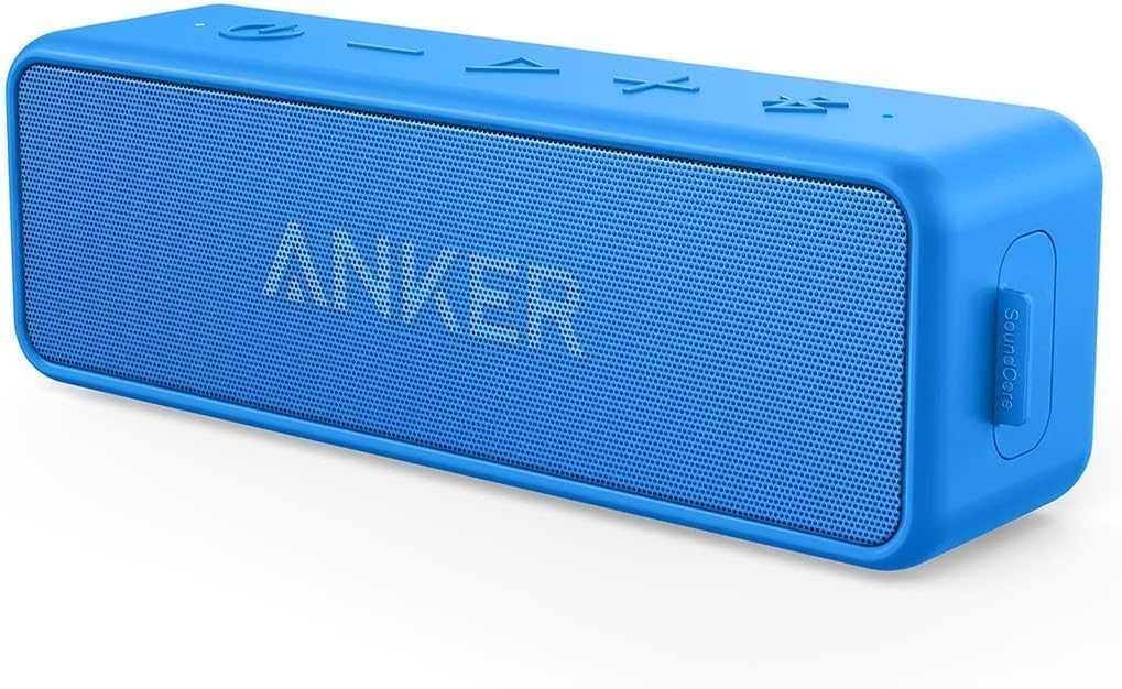 Anker Soundcore 2 Portable Bluetooth Speaker with IPX7 Waterproof, 24-Hour Playtime, Wireless Stereo Pairing, 12W Stereo Sound, Bluetooth 5, Bassup, Electronics for Home, Shower, Outdoors, Travel