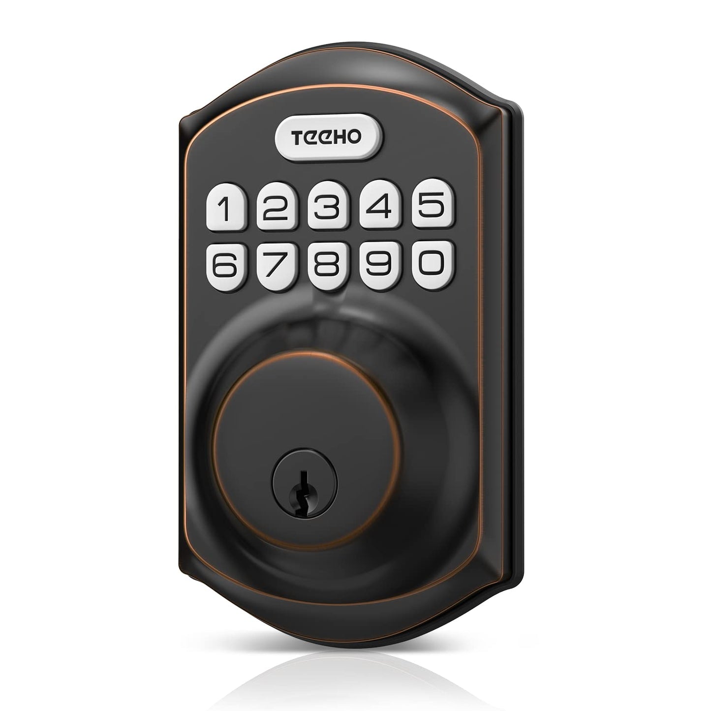 TEEHO TE001 Keyless Entry Door Lock with Keypad - Smart Deadbolt Lock for Front Door with 2 Keys - Auto Lock - Easy Installation - Matte Black