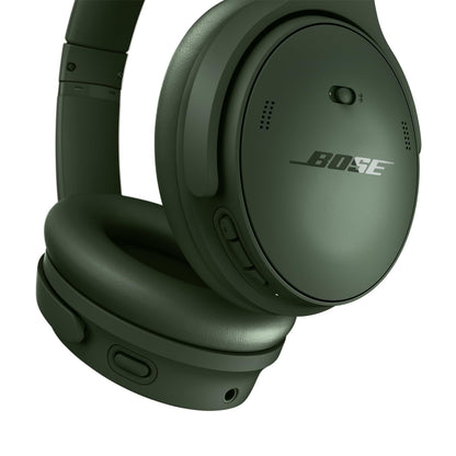 Bose QuietComfort Bluetooth Headphones, Wireless Headphones with Active Over Ear Noise Cancelling and Mic, Deep Bass, Up to 24 Hours of Playtime, Sandstone