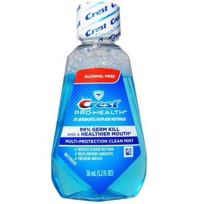 Crest Pro-Health Advanced Mouthwash, Alcohol Free, Multi-Protection, Fresh Mint, 1 L (33.8 fl oz), Pack of 2, Crest Mouthwash, Mouthwash Alcohol Free, Flouride Mouthwash