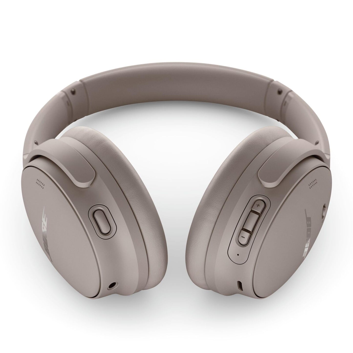 Bose QuietComfort Bluetooth Headphones, Wireless Headphones with Active Over Ear Noise Cancelling and Mic, Deep Bass, Up to 24 Hours of Playtime, Sandstone