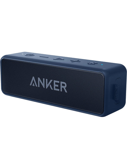 Anker Soundcore 2 Portable Bluetooth Speaker with IPX7 Waterproof, 24-Hour Playtime, Wireless Stereo Pairing, 12W Stereo Sound, Bluetooth 5, Bassup, Electronics for Home, Shower, Outdoors, Travel