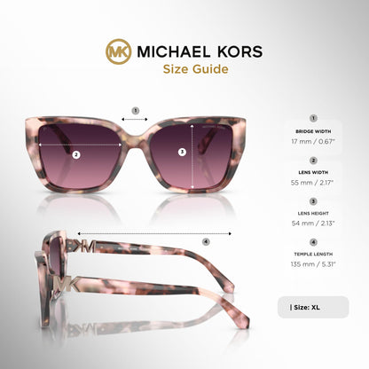 Michael Kors Acadia MK2199 Rectangle Sunglasses for Women + BUNDLE With Designer iWear Complimentary Eyewear Kit