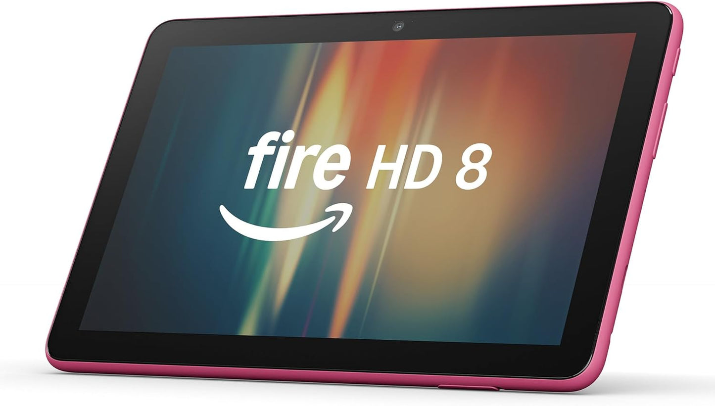 New Amazon Fire HD 8 tablet, 8” HD Display, 3GB memory, 32GB, designed for portable entertainment, Black, (2024 release)