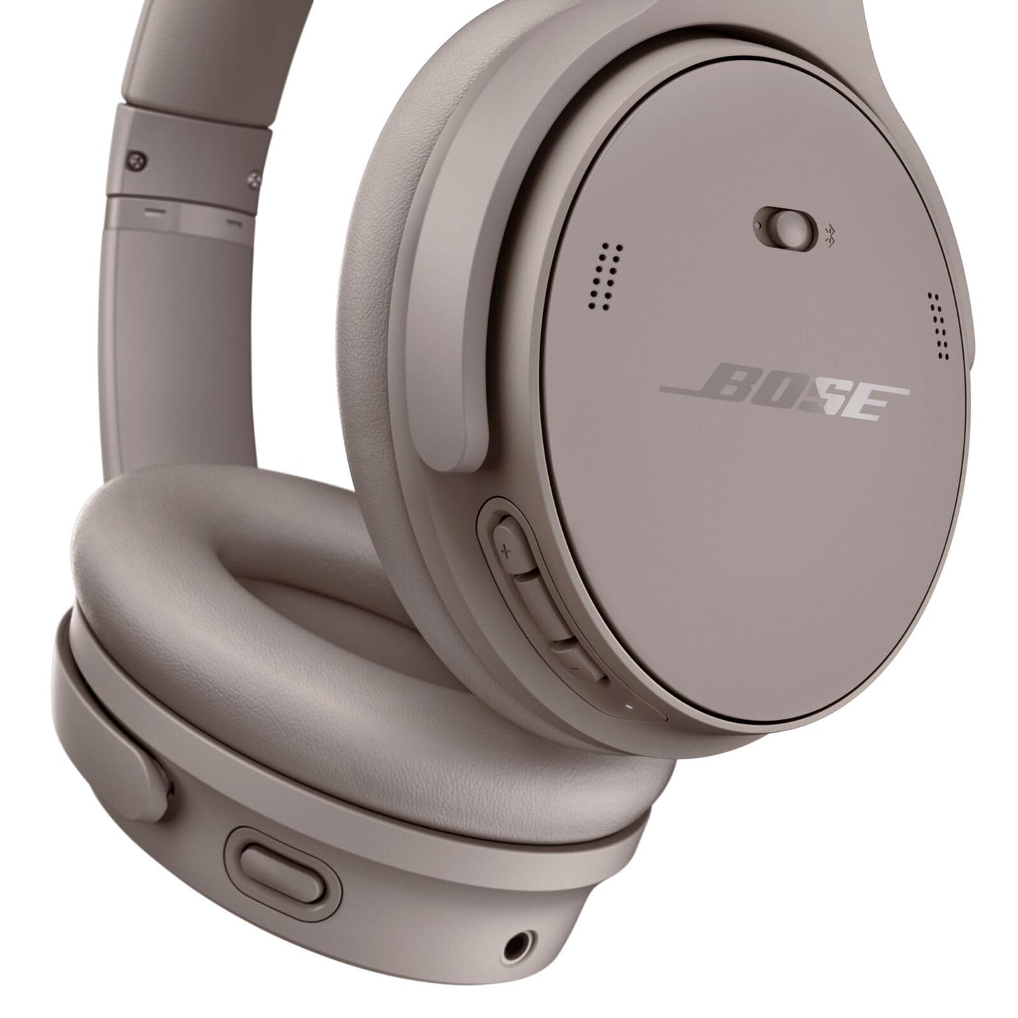 Bose QuietComfort Bluetooth Headphones, Wireless Headphones with Active Over Ear Noise Cancelling and Mic, Deep Bass, Up to 24 Hours of Playtime, Sandstone