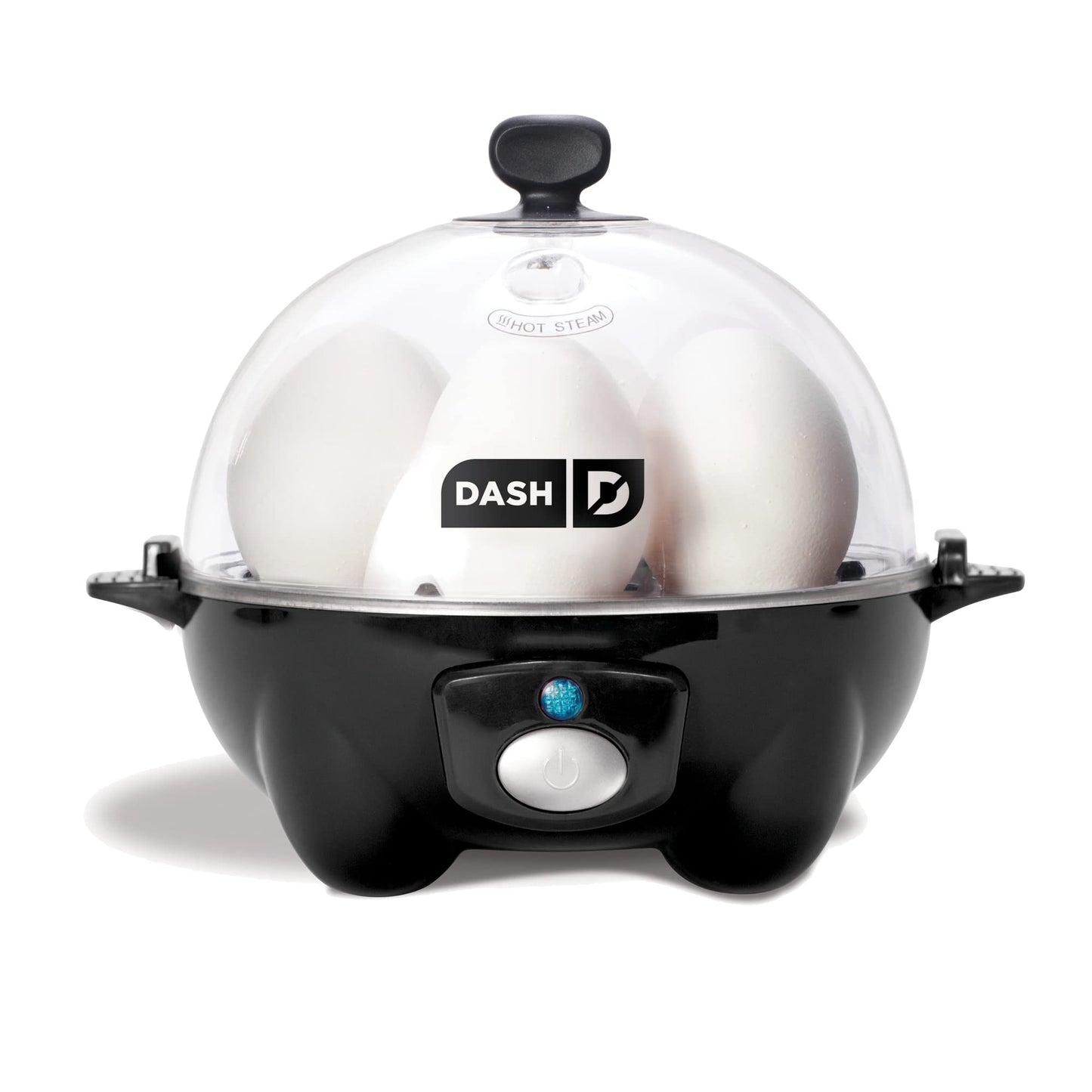 DASH Rapid Egg Cooker: 7 Egg Capacity Electric Egg Cooker for Hard Boiled Eggs, Poached Eggs, Scrambled Eggs, or Omelets with Auto Shut Off Feature - Black