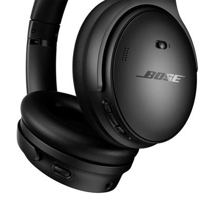 Bose QuietComfort Bluetooth Headphones, Wireless Headphones with Active Over Ear Noise Cancelling and Mic, Deep Bass, Up to 24 Hours of Playtime, Sandstone