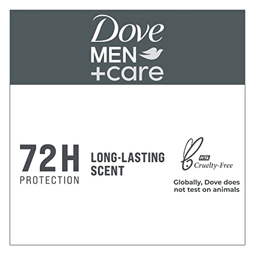 Dove Men + Care Antiperspirant Deodorant, 72hr Sweat & Odor Protection, Vitamin E, Triple Moisturizer, 4 Pack