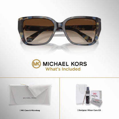 Michael Kors Acadia MK2199 Rectangle Sunglasses for Women + BUNDLE With Designer iWear Complimentary Eyewear Kit