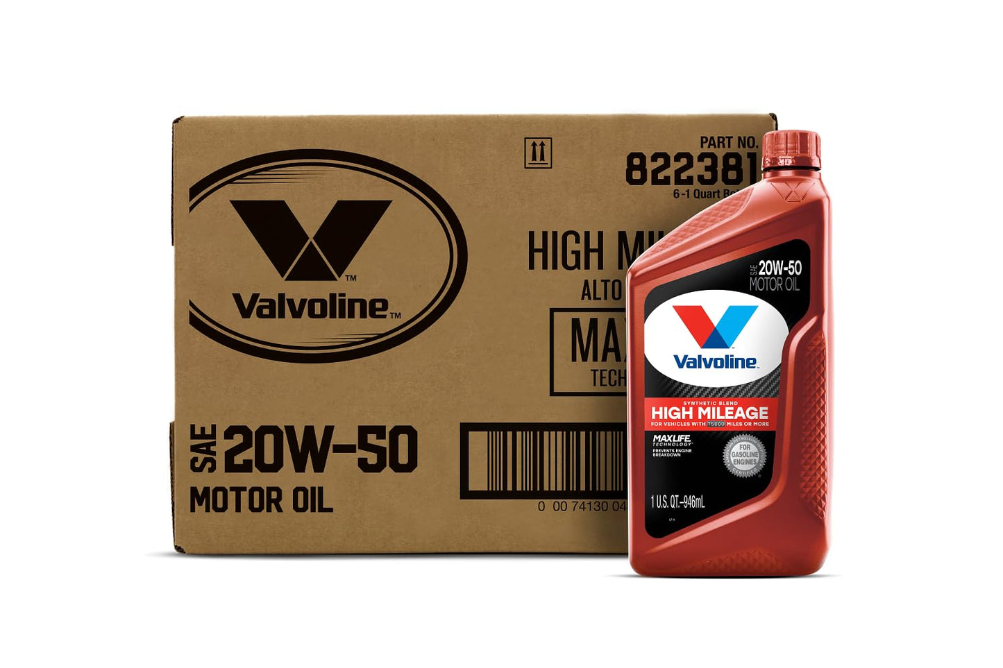 Valvoline High Mileage with MaxLife Technology SAE 5W-30 Synthetic Blend Motor Oil 5 QT