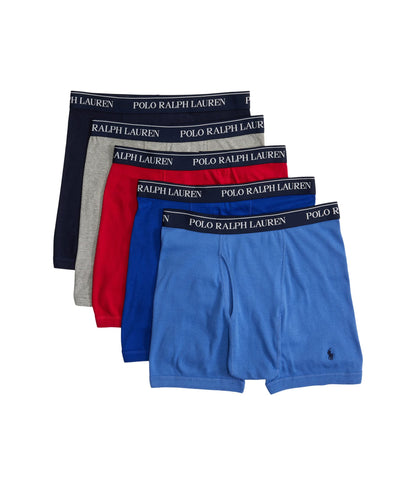 Polo Ralph Lauren Men's Classic Fit Cotton Boxer Briefs 5 Pack