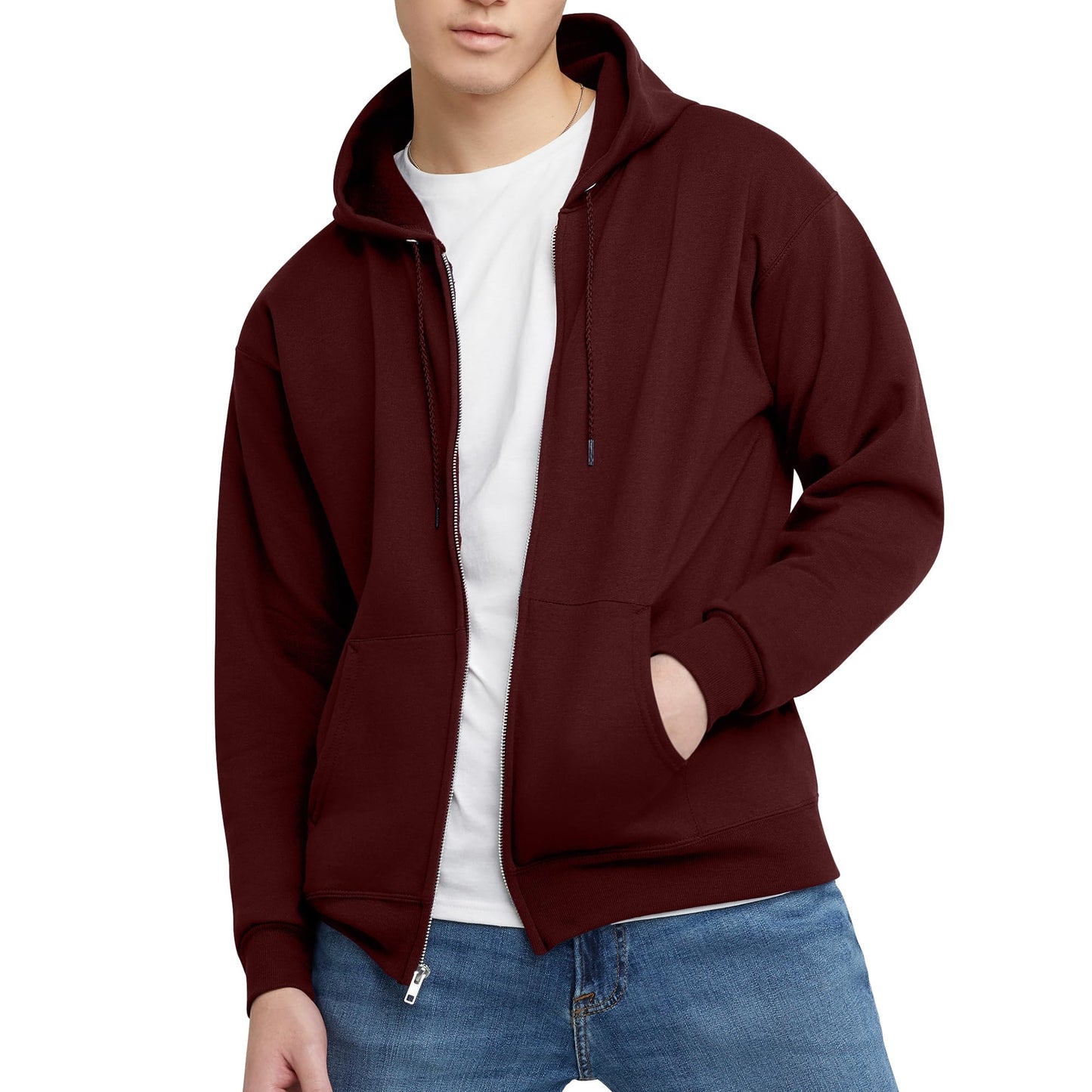 Hanes Men's EcoSmart Fleece Full-Zip Hoodie Sweatshirt